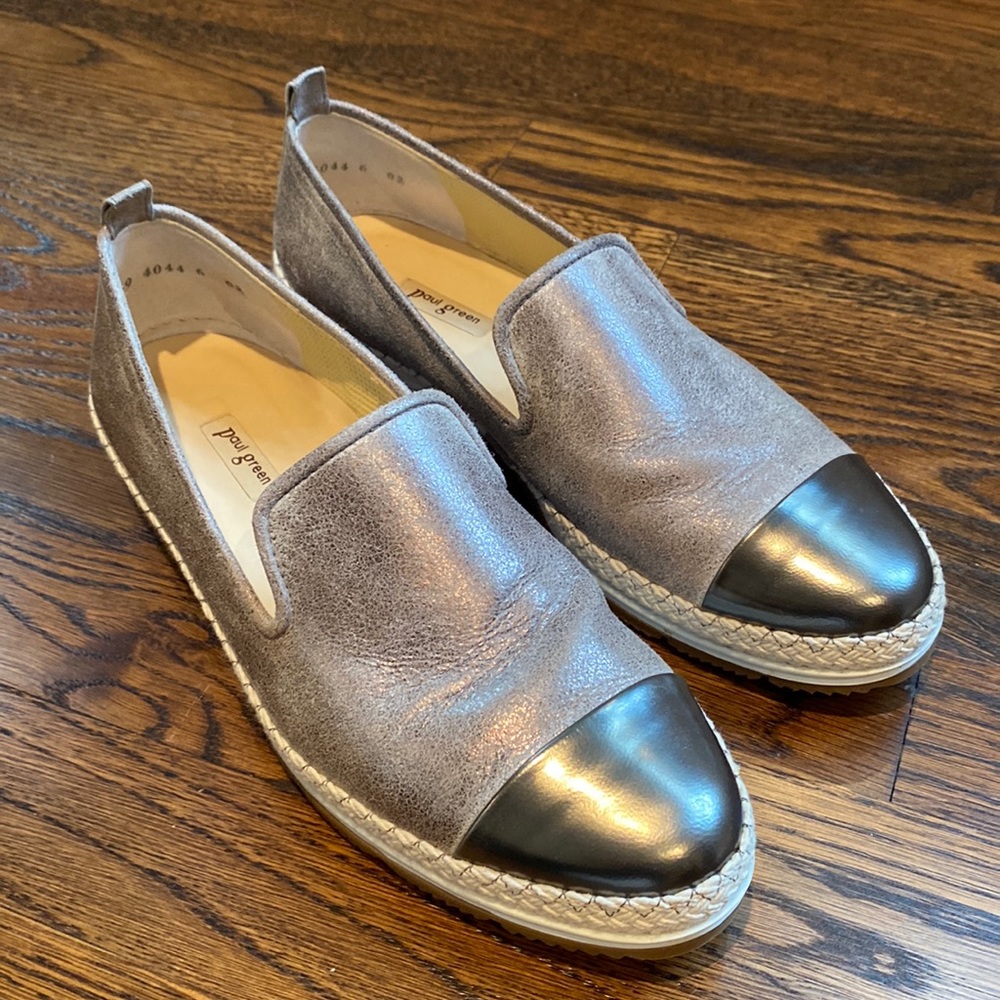 Paul green leather espadrilles size 9 like new